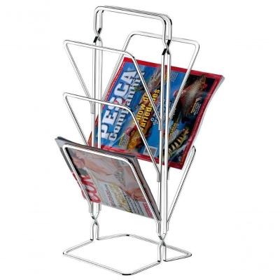 Porta Revista Revisteiro De Chão Future Aço Cromado 1210