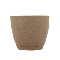 Vaso Tramontina Asteca Em Polietileno Concreto Com Prato 38 Cm Tramontina - 3