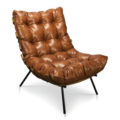 Poltrona Decorativa Costela Sala E Escritório Nozes