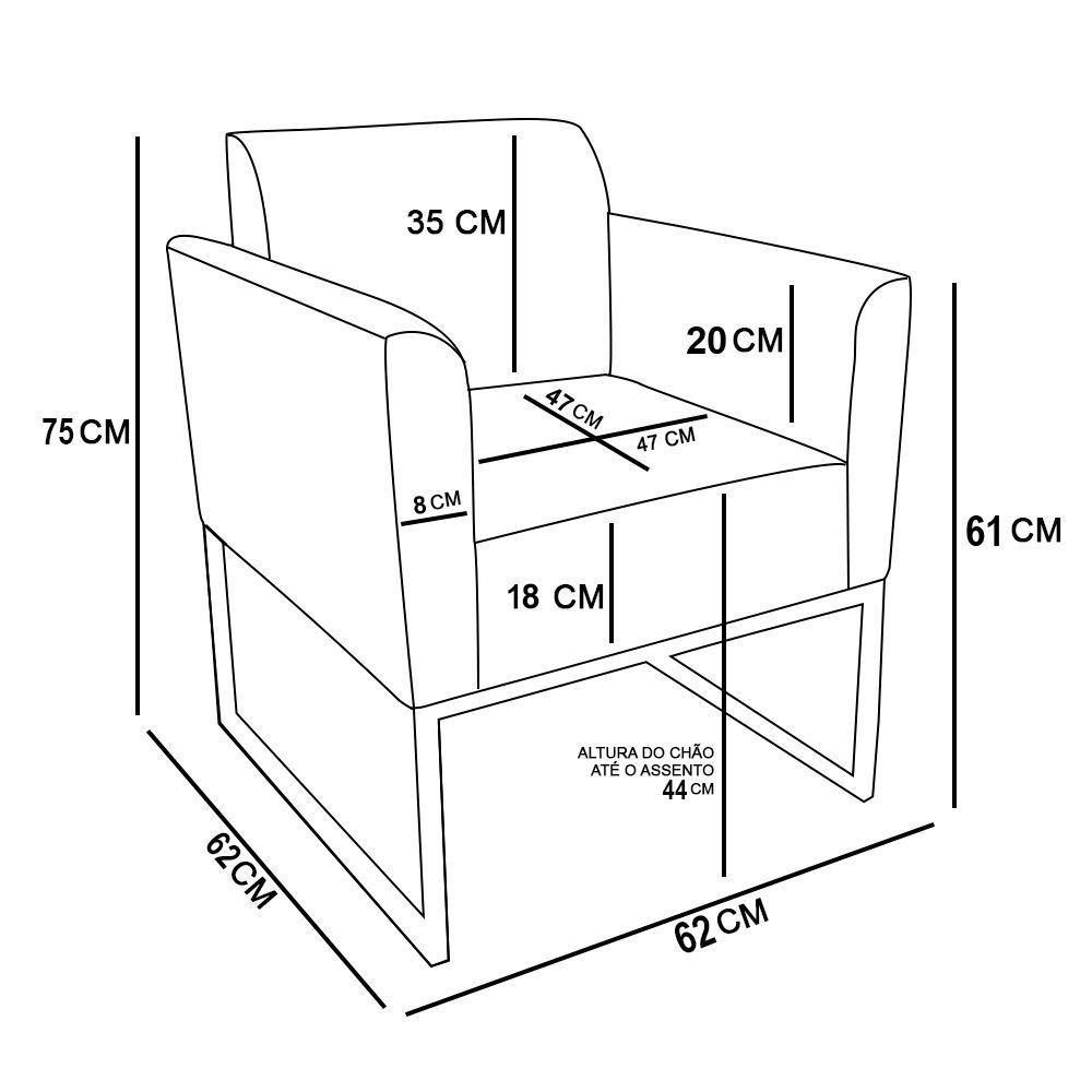 Kit 01 Namoradeira 02 Lugares E 02 Poltronas Marisa Linho Base Industrial Metálica Dourado - D'rossi Cor A27 Areia - 2