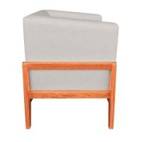 Poltrona Lucy Linho Bege A19 Base Madeira Castanho D´rossi - 2