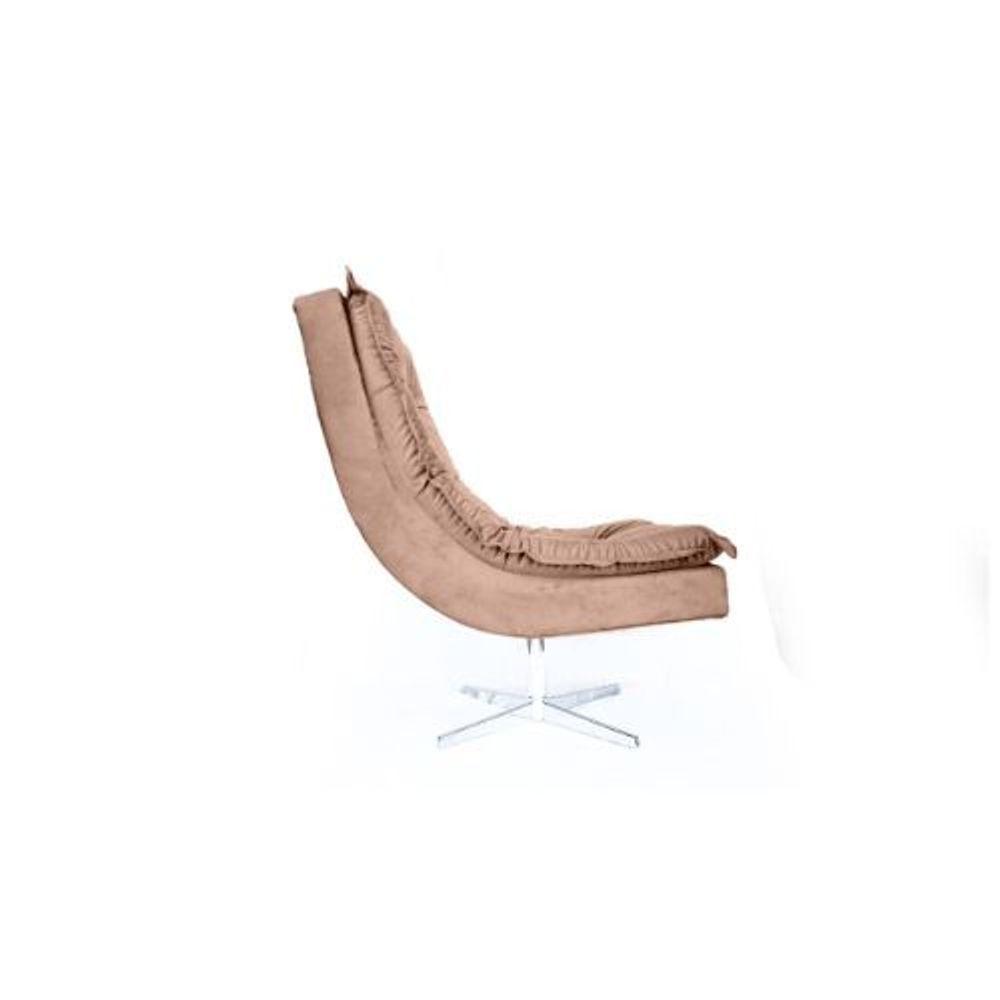 Poltrona Decorativa Nilla Chaise Tecido Liso - 5
