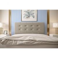 Cabeceira Atenas 1,60 Cm Cama Box Queen Suede Bege - 2