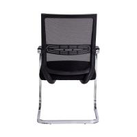 Cadeira Escritório Interlocutor Mesh Fixa Preta Base Cromada - 3