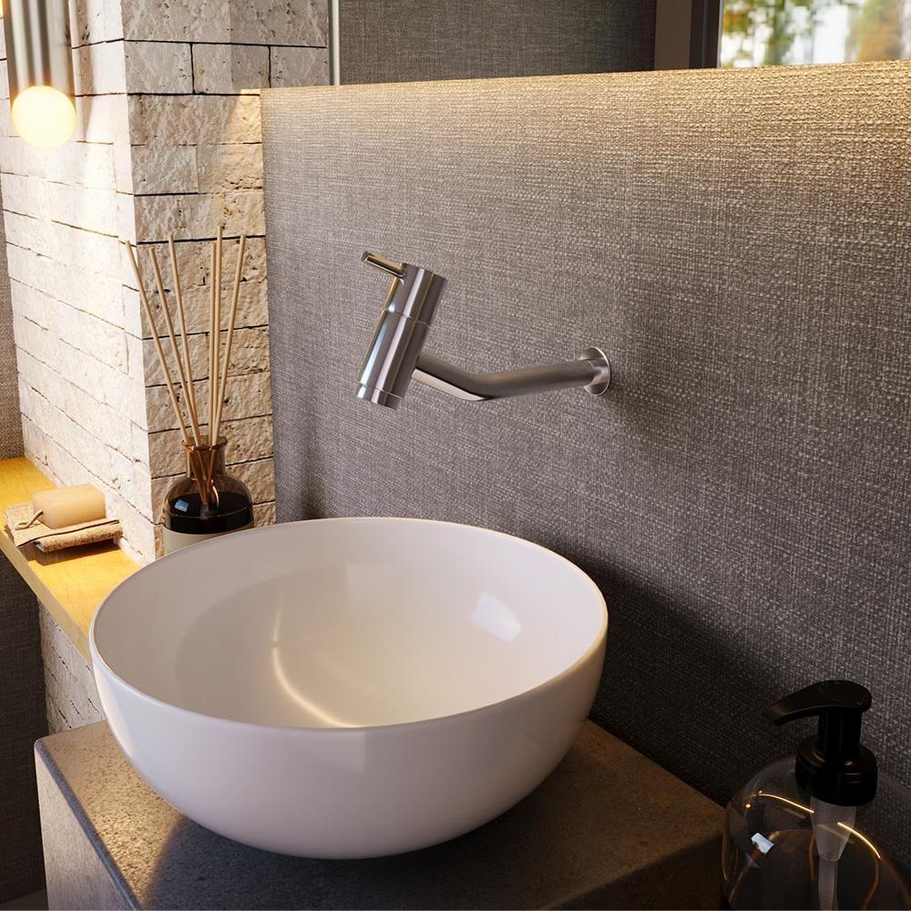 Torneira De Parede Em Inox Dl01 Para Banheiro 1-4 De Volta - 2