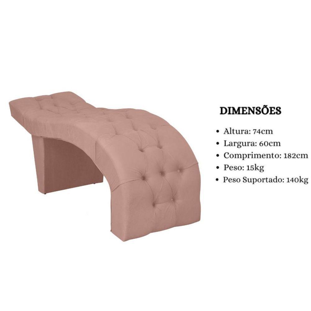 Maca Estofada Clínica Salão Estética Suede Eduarda Cor:rosê - 7