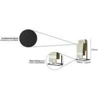 Kit Porta Toalha Duplo E Lixeira Para Banheiro Level Preto - 3