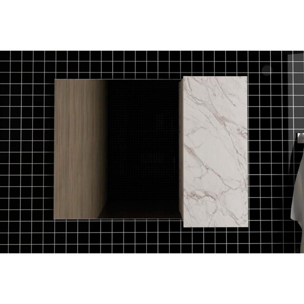 Armário de Banheiro c/Espelho BN3602 1 Porta 80cm cor Branco - Tecno Mobili - 2