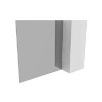 Armário de Banheiro c/Espelho BN3602 1 Porta 80cm cor Branco - Tecno Mobili - 1