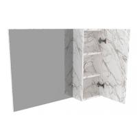 Armário de Banheiro c/Espelho BN3602 1 Porta 80cm cor Branco - Tecno Mobili