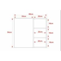 Armário de Banheiro c/Espelho BN3609 3 Nichos 60cm cor Branco - Tecno Mobili - 3