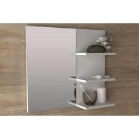 Armário de Banheiro c/Espelho BN3608 3 Prateleiras 60cm cor Branco - Tecno Mobili - 1