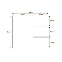 Armário de Banheiro c/Espelho BN3608 3 Prateleiras 60cm cor Branco - Tecno Mobili - 3