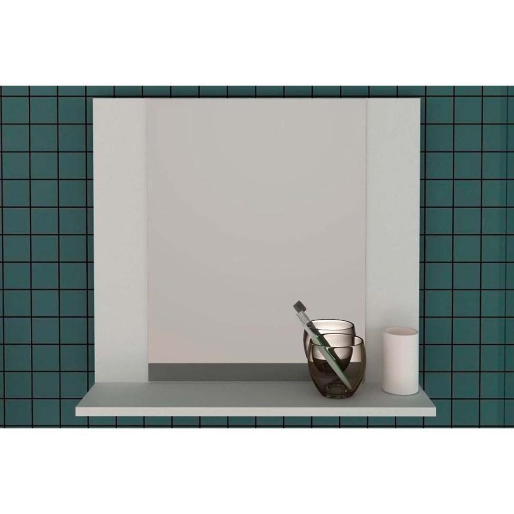 Armário de Banheiro c/Espelho BN3610 1 Prateleira 60cm cor Branco - Tecno Mobili - 1