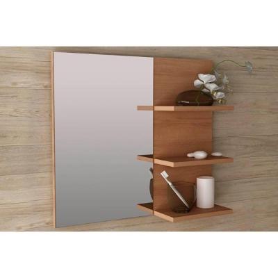 Armário de Banheiro c/Espelho Suspenso BN3608 60cm cor Amêndoa - Tecno Mobili