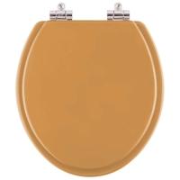 Assento Sanitario Poliester Com Amortecedor Lirio Amarelo Terra Para Vaso Celite - 1