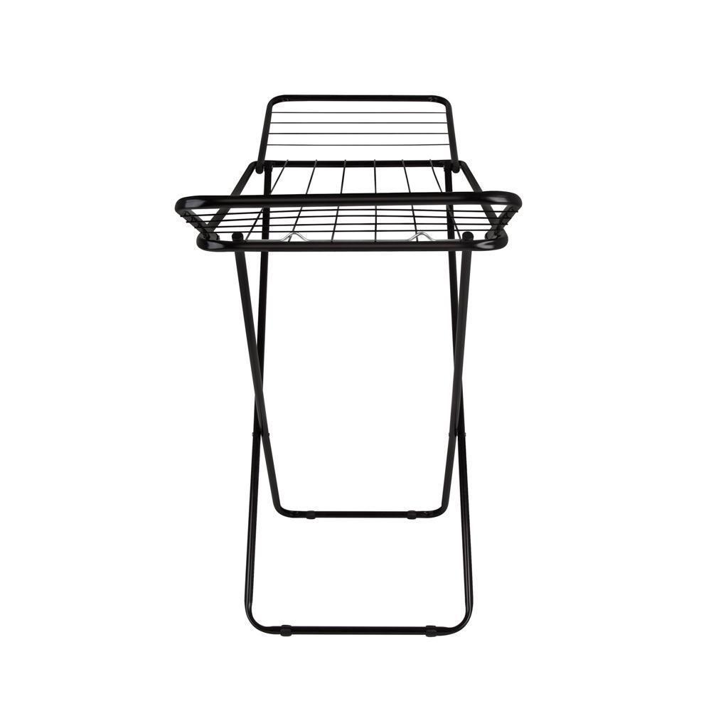 Varal De Chão Com Abas Retrátil Slim Preto Mor - 3