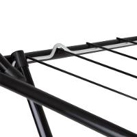 Varal De Chão Com Abas Retrátil Slim Preto Mor - 5