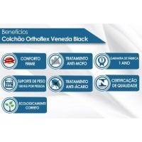 Cama Box Baú Solteiro: Colchão Molas Bonnel Orthoflex Venezia + Base CRC Courano Black(88x188) - 2