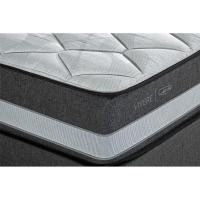 Cama Box Casal: Colchão Molas Bonnel Herval Maxspring Minsque C1625 + Base Box Baú CRC Suede Gray(138x188x27) - 2