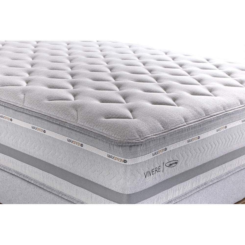 Cama Box c/Auxiliar Solteiro: Colchão Herval Maxspring Petra C1662 + Base CRC Suede Gray(88x188x33) - 4