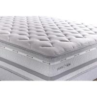 Cama Box c/Auxiliar Solteiro: Colchão Herval Maxspring Petra C1662 + Base CRC Suede Gray(88x188x33)