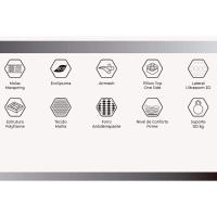 Cama Box c/Auxiliar Solteiro: Colchão Herval Maxspring Petra C1662 + Base CRC Suede Gray(88x188x33) - 5