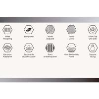 Cama Box Queen: Colchão Molas Bonnel Herval Maxspring Minsque C1625 + Base CRC Suiede Gray(158x198x27) - 5