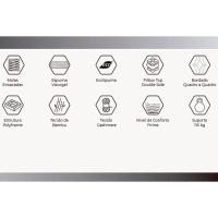 Cama Box Queen: Colchão Molas Ensacadas Herval MasterPocket Royals Sleep C1666 + Base CRC Suede Clean(158x198x35) - 5