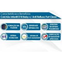 Colchão P-berço D18 Baby Rampa Anti-refluxo Berço - 70x130x10 - Polar - 6