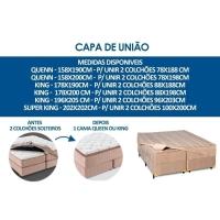 Capa de União/Junção Colchão Hotelaria King Orthotel Bordado Brown (178x190x30) - Ortobom