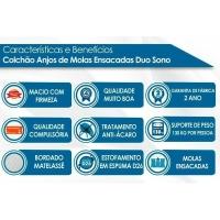 Conjunto Box King: Colchão Molas Anjos MasterPocket Duo Sono + Base CRC Suede Brown(193x203)