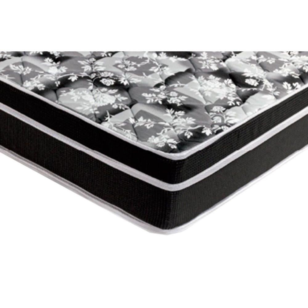 Conjunto Box Baú Solteiro: Colchão Espuma Luckspuma D45 Gran Luck Pro + Base Crc Suede Black(88x188) - 4
