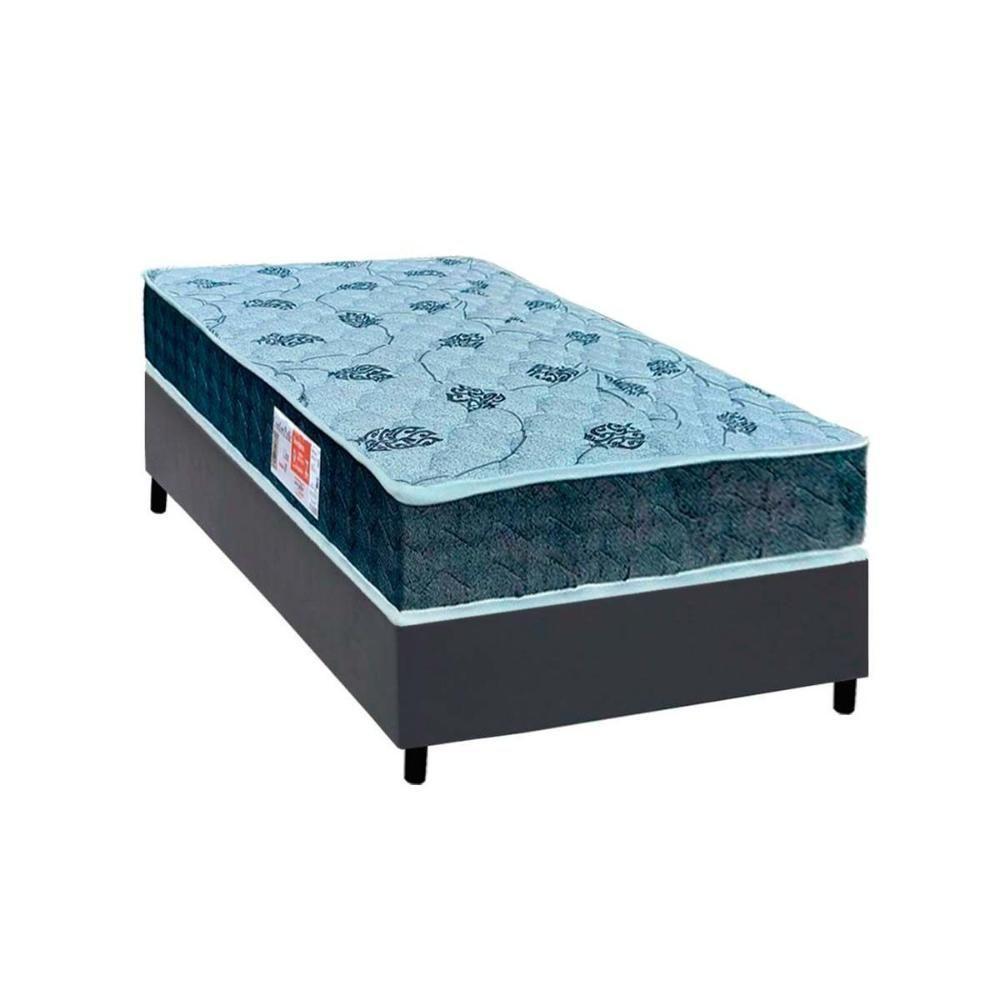 Conjunto Box Solteiro: Colchão Espuma Orthoflex D45 Comfortpedic + Base CRC Courano Gray(88x188) - 1