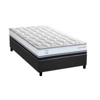 Conjunto Box Solteirão: Colchão Molas Herval MasterPocket Ensacadas La Playa C1634 + Base CRC Suede Gray(96x203x28) - 1