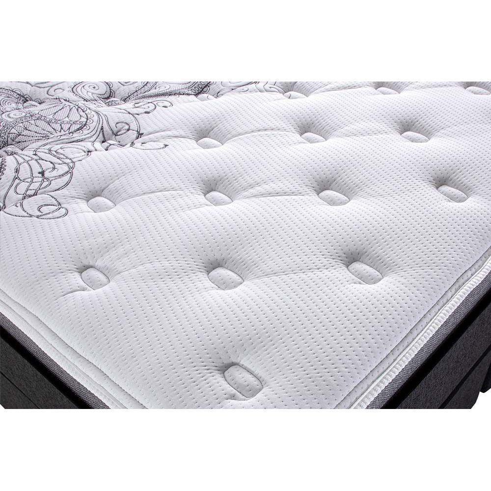 Conjunto Box Baú Queen: Colchão Molas Herval MasterPocket Ensacadas Partenon C1629 ViscoGel Pillow Top + Base CRC Suede Gray(158x198x33) - 3