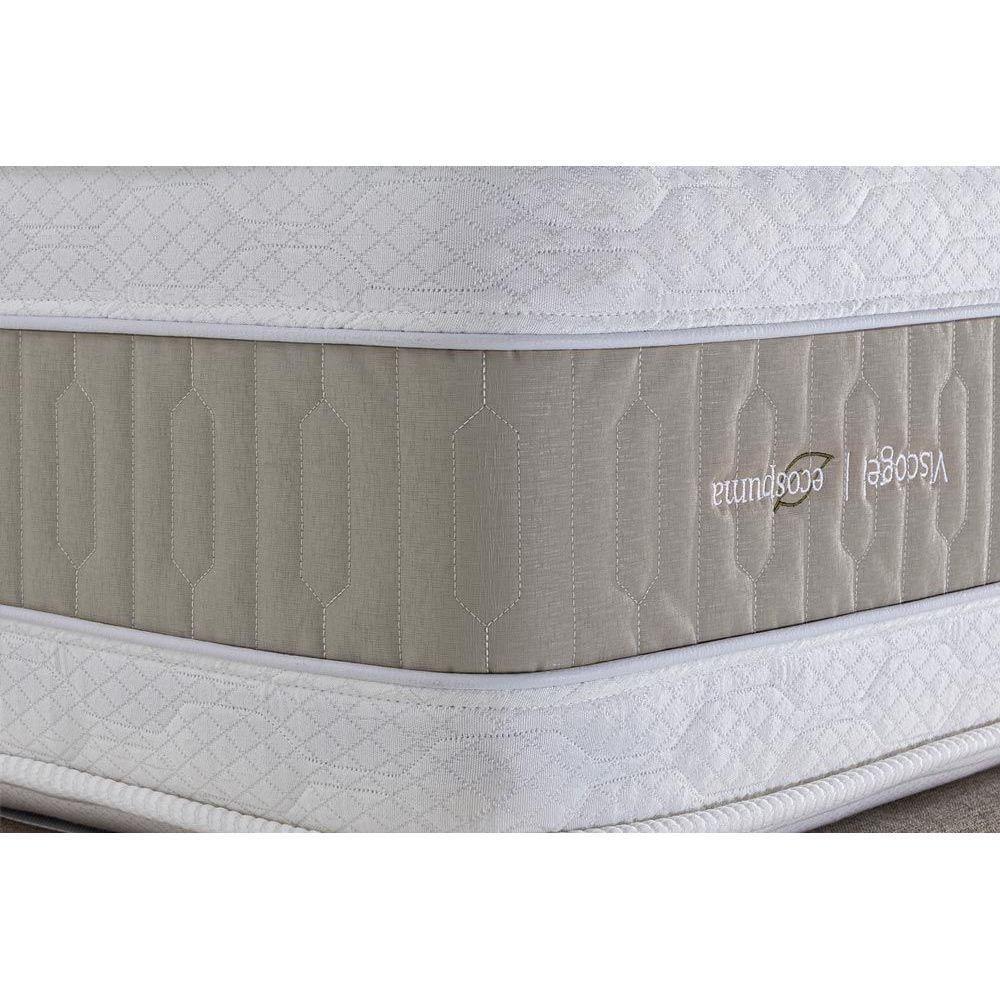 Conjunto Box Baú Casal: Colchão Molas Herval MasterPocket Ensacadas Royals Sleep C1666 Pillow Top + Base CRC Suede Clean(138x188x35) - 2