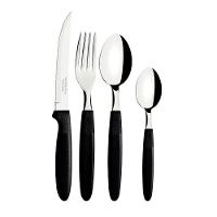 Jogo De Talher Faqueiro Ipanema Aço Inox 24 Peças Tramontina Cor:preto Preto - 4