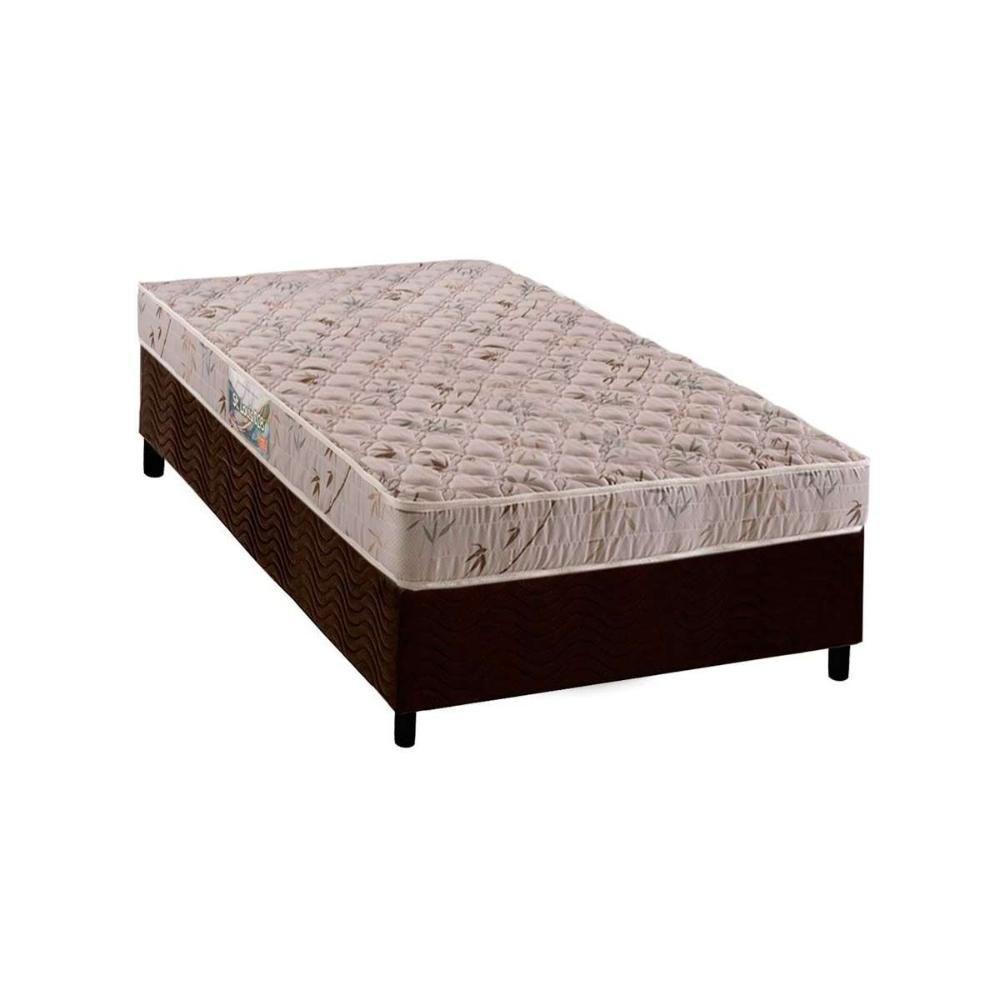 Conjunto Box Solteiro: Colchão Espuma Herval D28 St .Louis + Base CRC Suede Brown(88x188) - 1