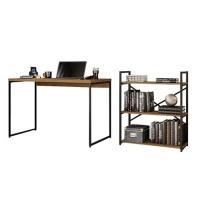 Escritório Completo Industrial 2 Peças (1 Escrivaninha, 1 Estante) Freijó - Kappesberg - 4