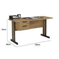 Escritório Completo Versátil 2 Peças (1 Escrivaninha, 1 Complemento) Itapua - Kappesberg - 2