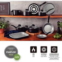 Jogo De Panelas 10 Peças Turim Antiaderente Tramontina Cor:preto Preto - 3