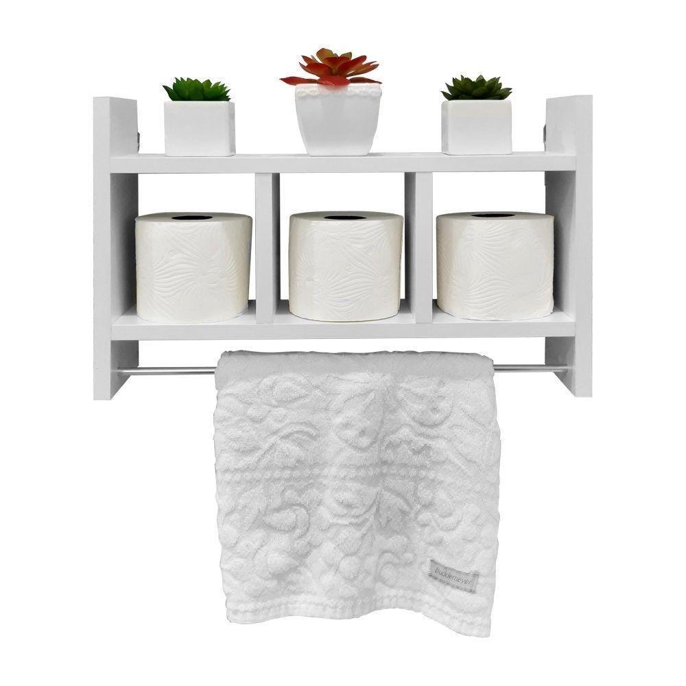 Nicho Porta Toalha Branco Para Banheiro 45 X 30cm - 1