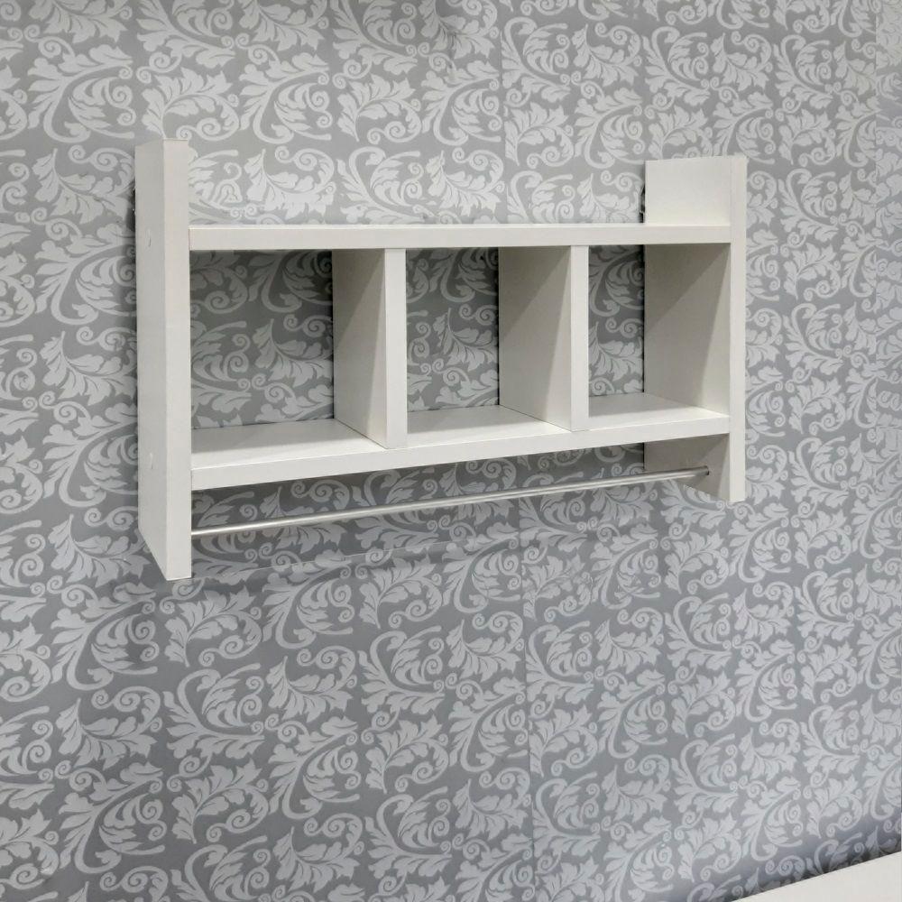 Nicho Porta Toalha Branco Para Banheiro 45 X 30cm - 2