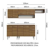 Armário De Cozinha Compacta 229cm Rustic Emilly Madesa 13 Rustic - 10