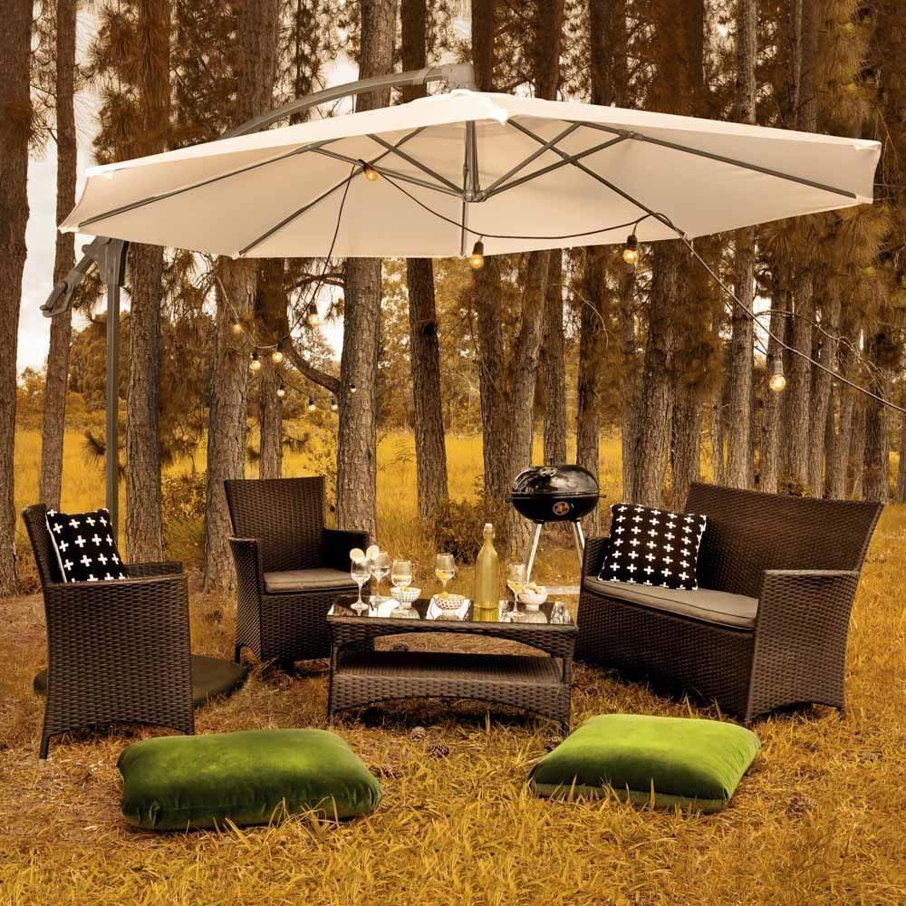 Ombrelone Dubai Com Base 3m Jardim E Piscina Mor - 6