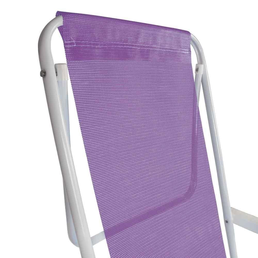 Cadeira De Praia Piscina Reclinável 8 Posições Sannet Mor Cor:lilás Lilás - 10