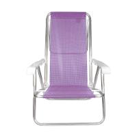 Cadeira De Praia Piscina Reclinável 8 Posições Alumínio Mor Cor:lilas Lilas - 5