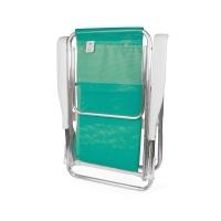 Cadeira De Praia Piscina Reclinável 8 Posições Alumínio Mor Cor:verde Verde - 3