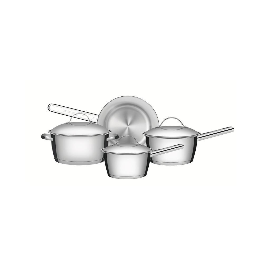Jogo De Panelas Tramontina Allegra Inox Fundo Triplo 4 Peças - 1